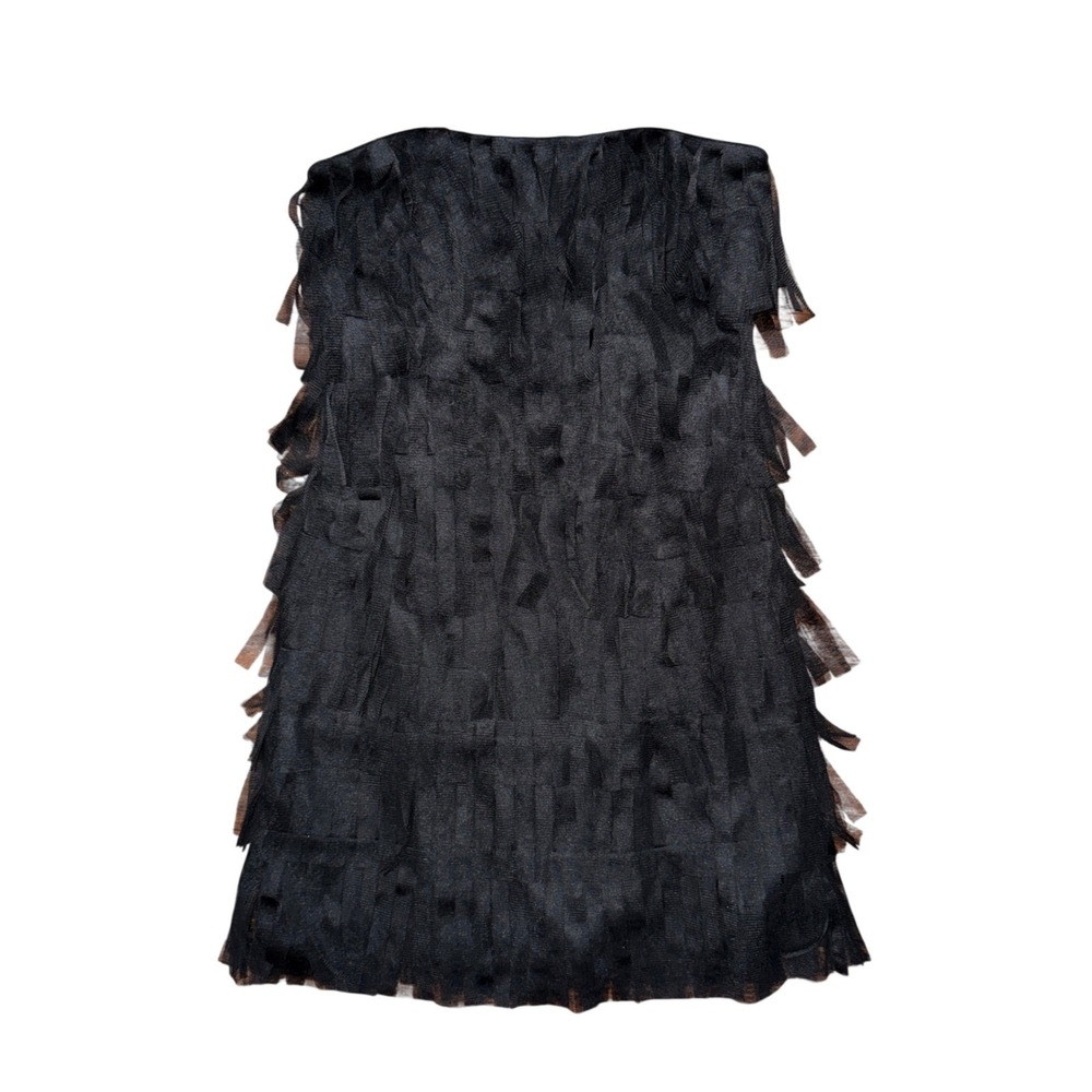 Ann Taylor Tiered Fringe Mini Cocktail Dress‎ Whimsigoth Coquette Balletcore